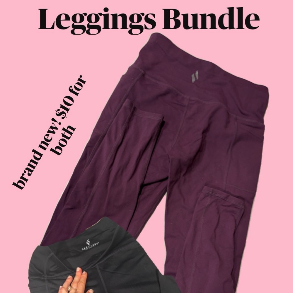 Brand New Purple & Black Skechers sportswear leggings BUNDLE